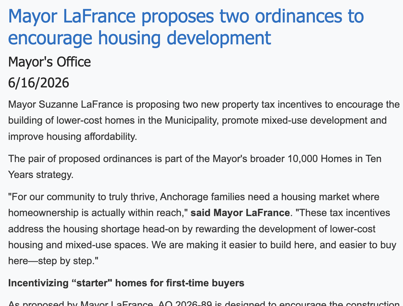 Two new housing proposals from the Mayor