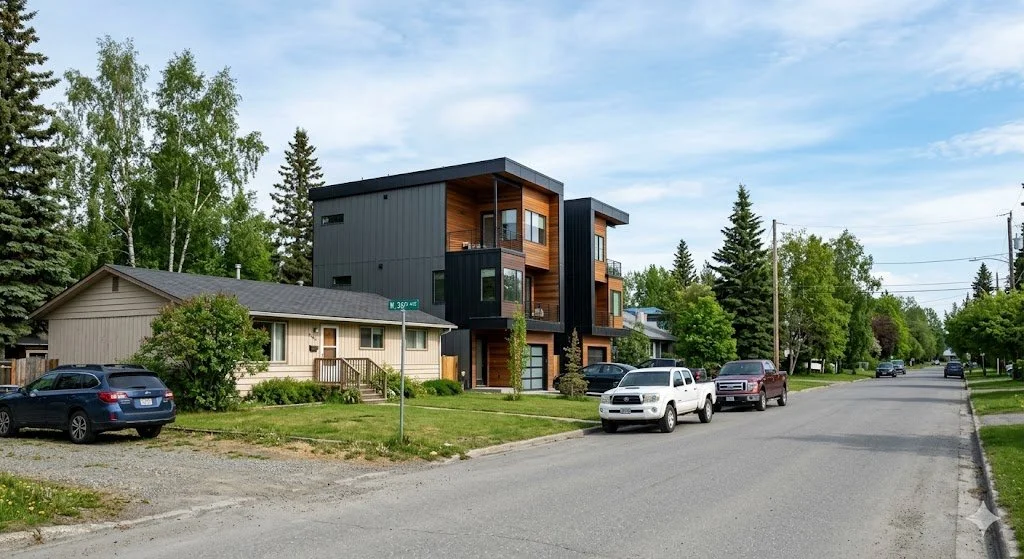 Shipping Container Style Duplex with 70% lot coverage