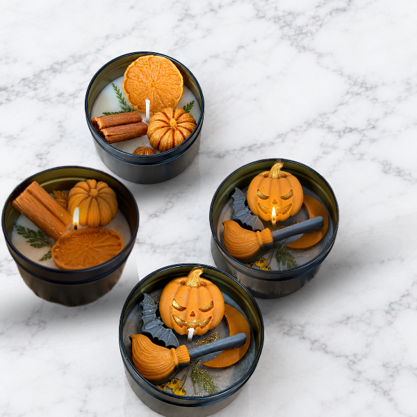 Fall & Halloween Tin Candle