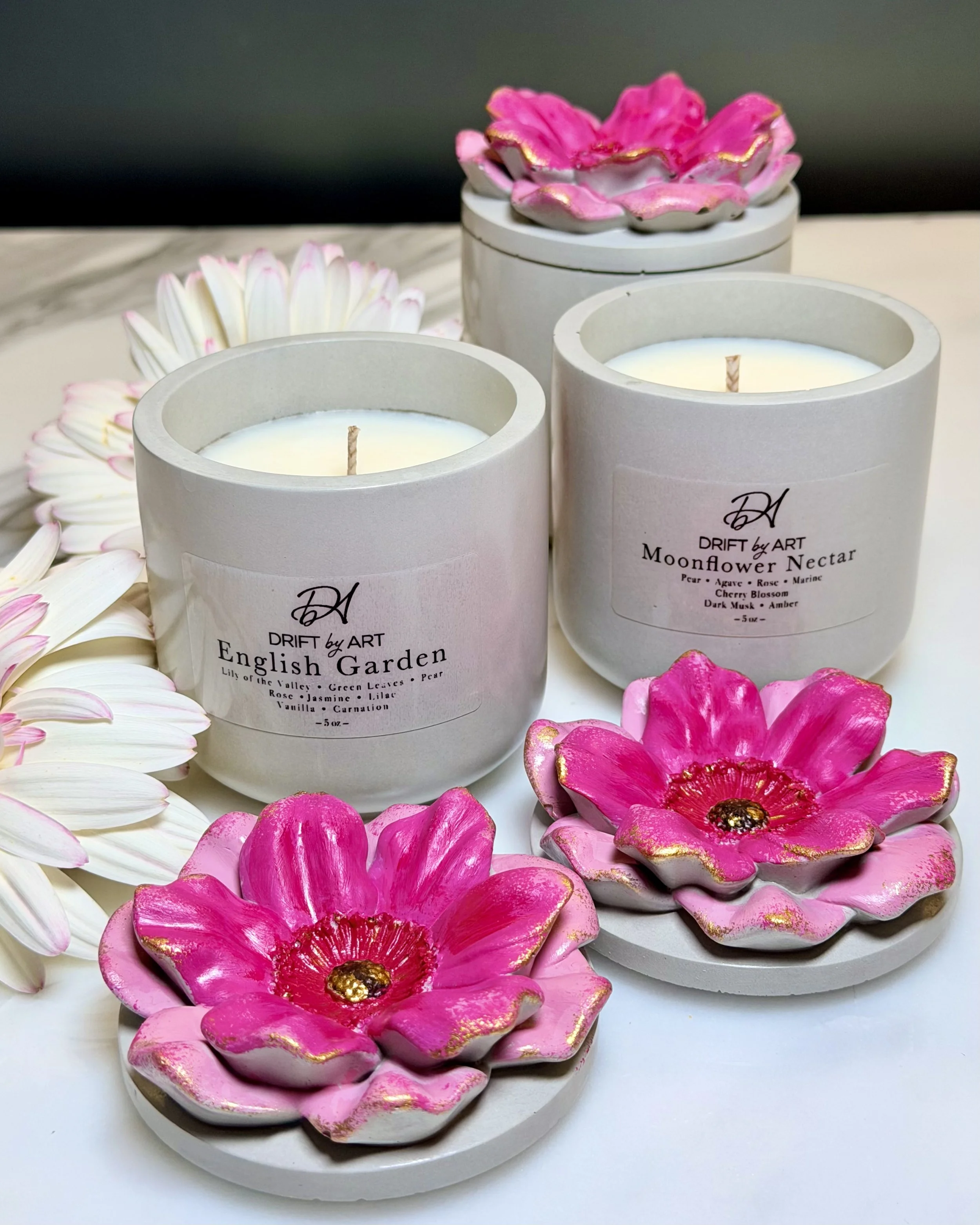 Concrete Candle - Flower In Bloom