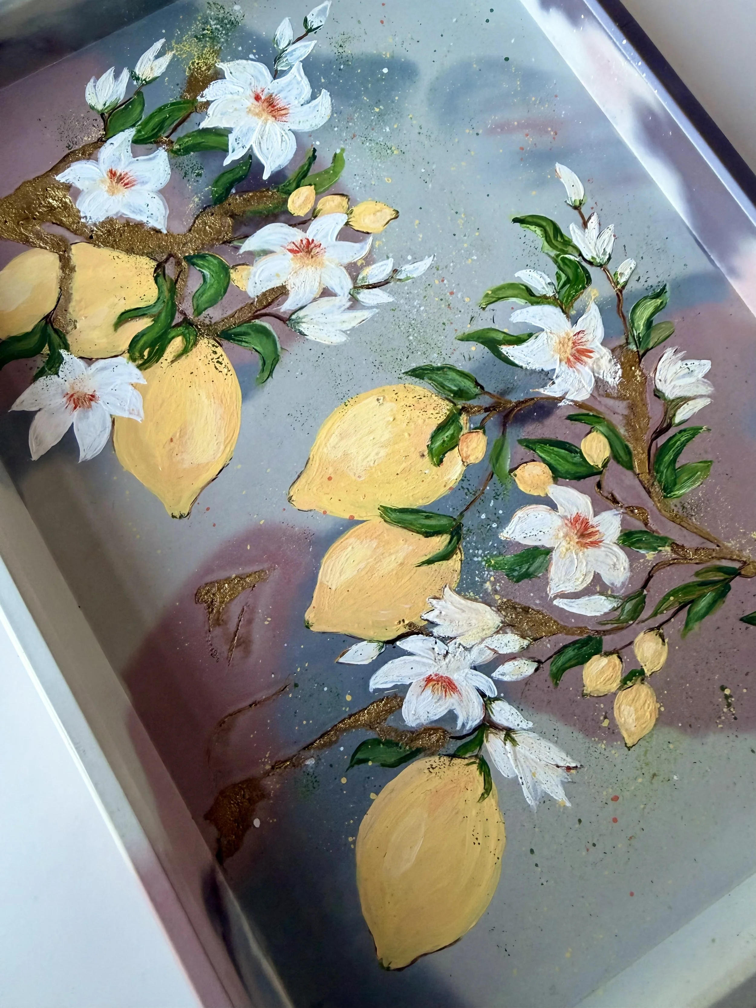 Concrete Tray-Citrus in Bloom