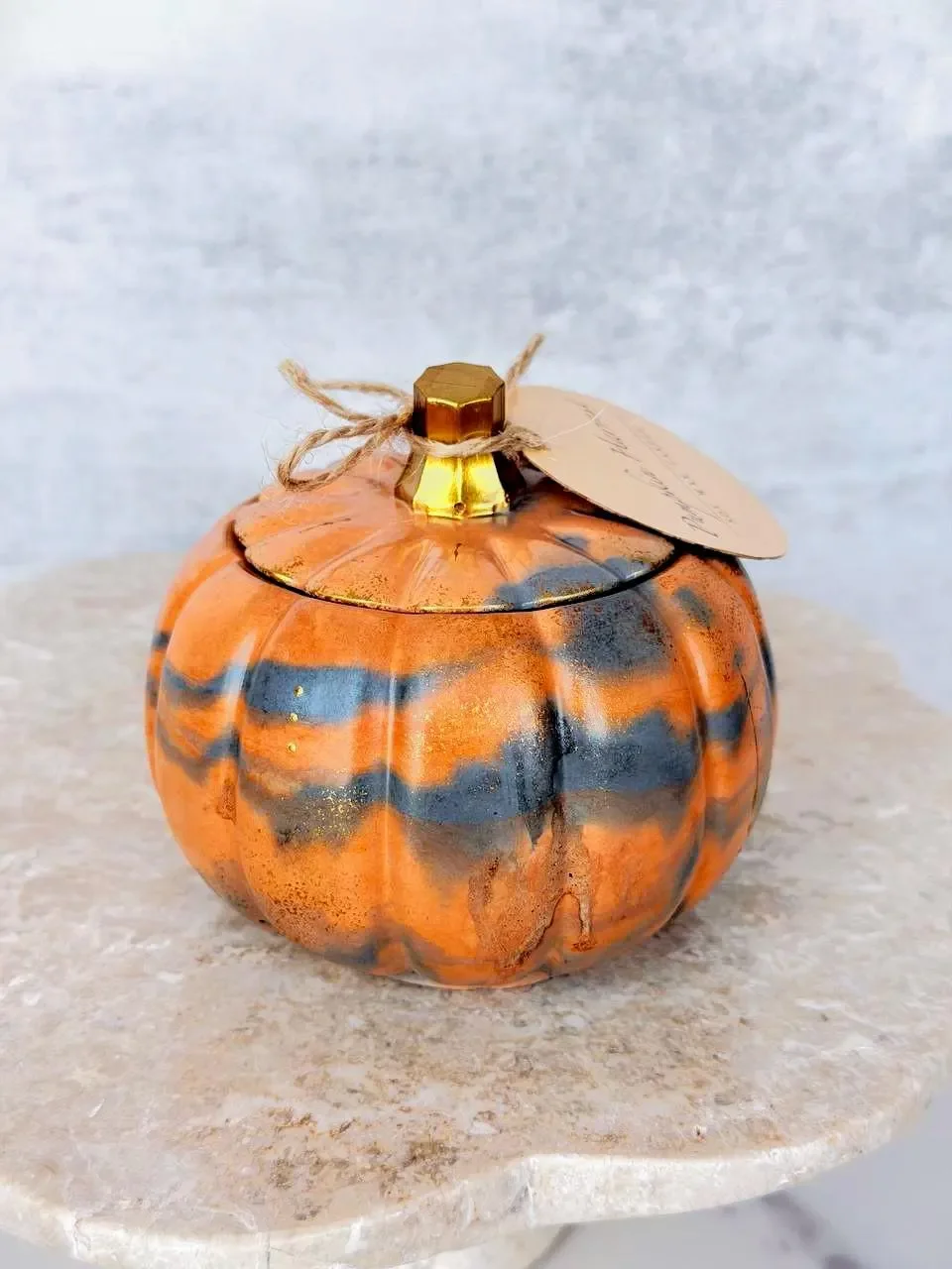 Onyx & Amber Pumpkin Candle