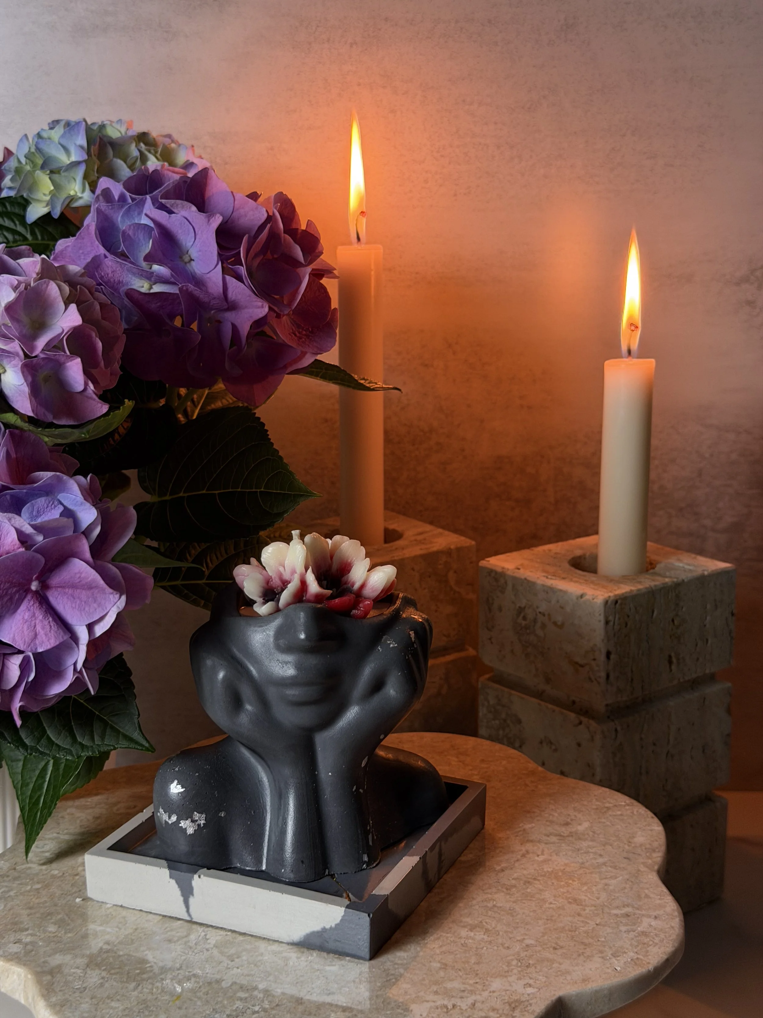 Lady Candle- Dark Grey