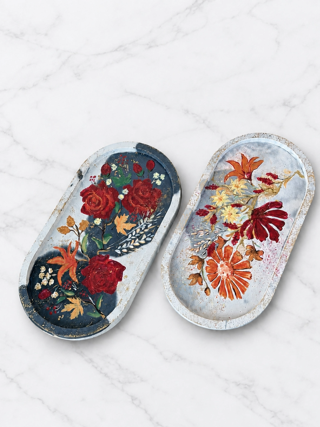 Hand Painted Concrete Trays