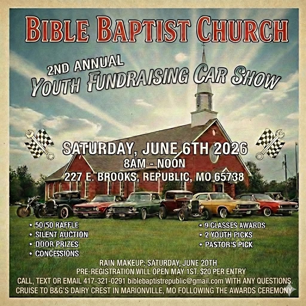 2nd Annual Bible Baptist Church Youth Car Show