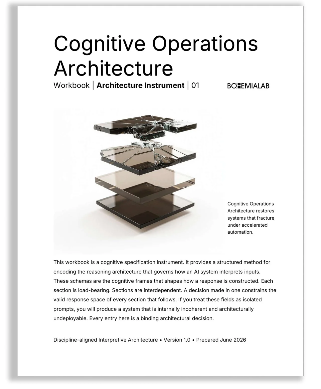 Workbook 1 cover that illustrates layered architecture