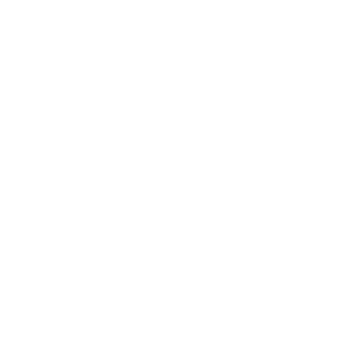Line art of three mountain peaks with varying heights on a black background.