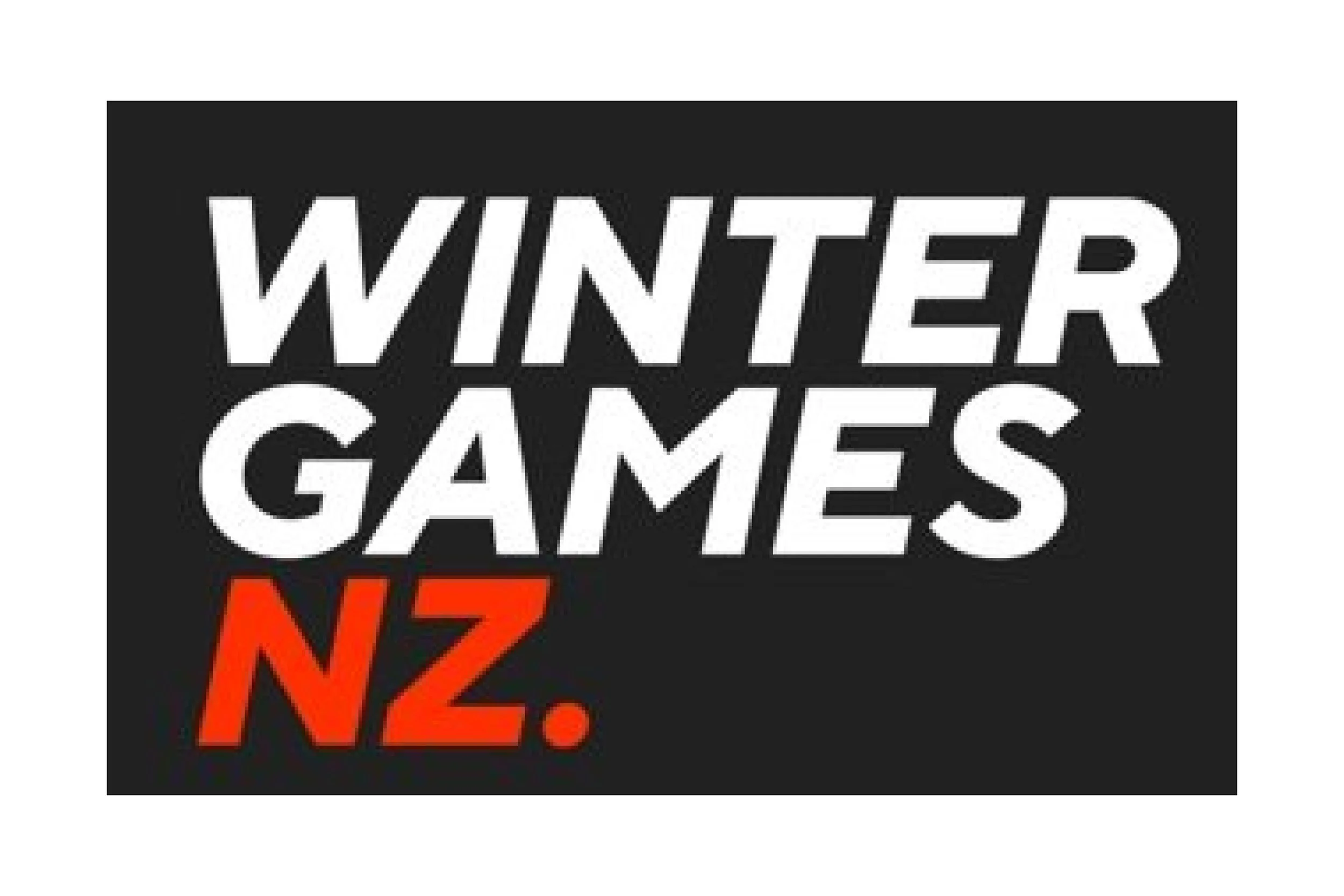 Black background with the words 'WINTER GAMES' in white and 'NZ' in bold red text.