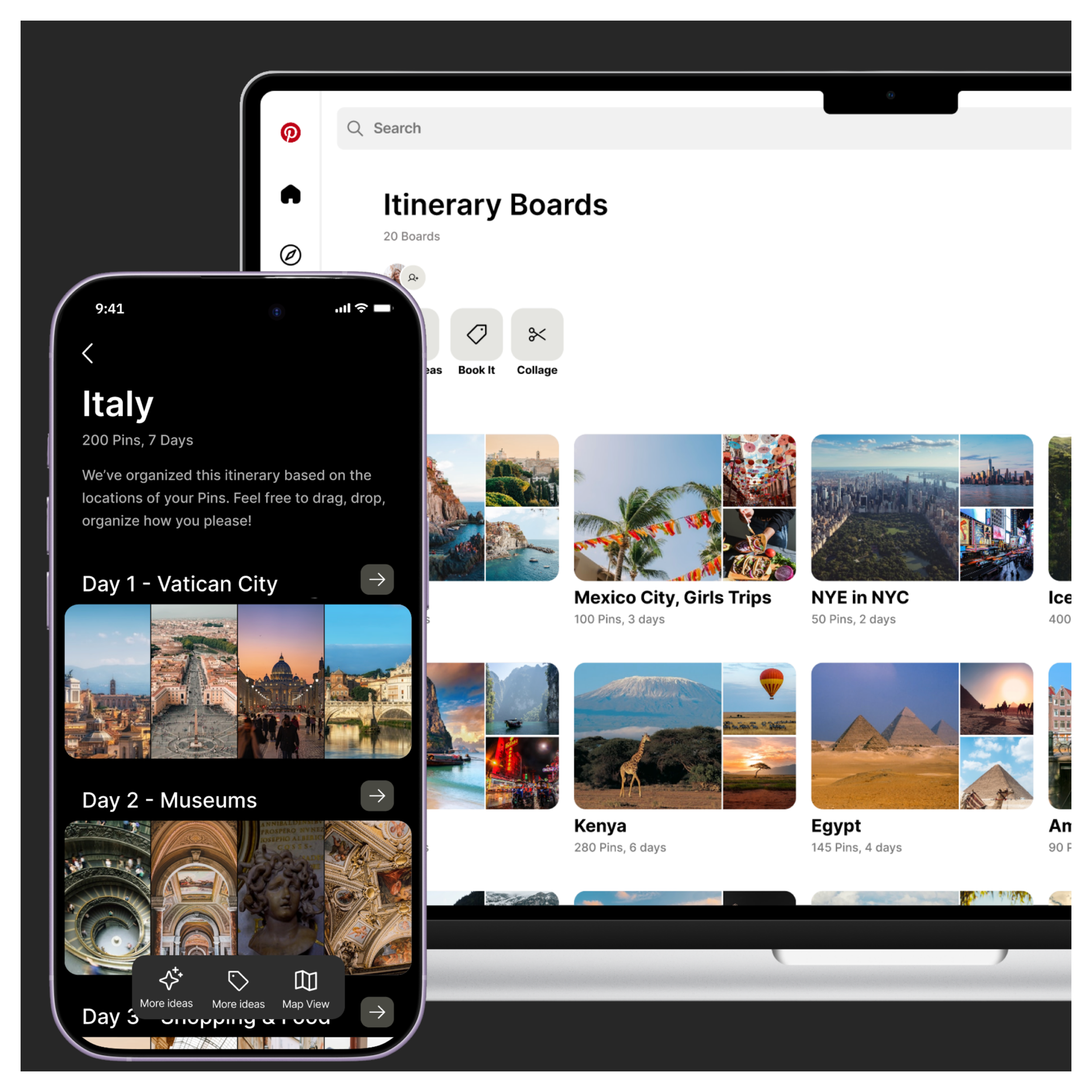 PINTEREST: ITINERARY BOARDS
