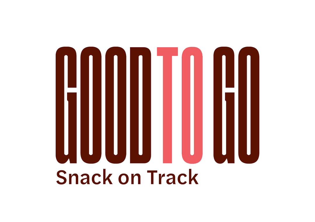Logo for Good To Go with the tagline 'Snack on Track'