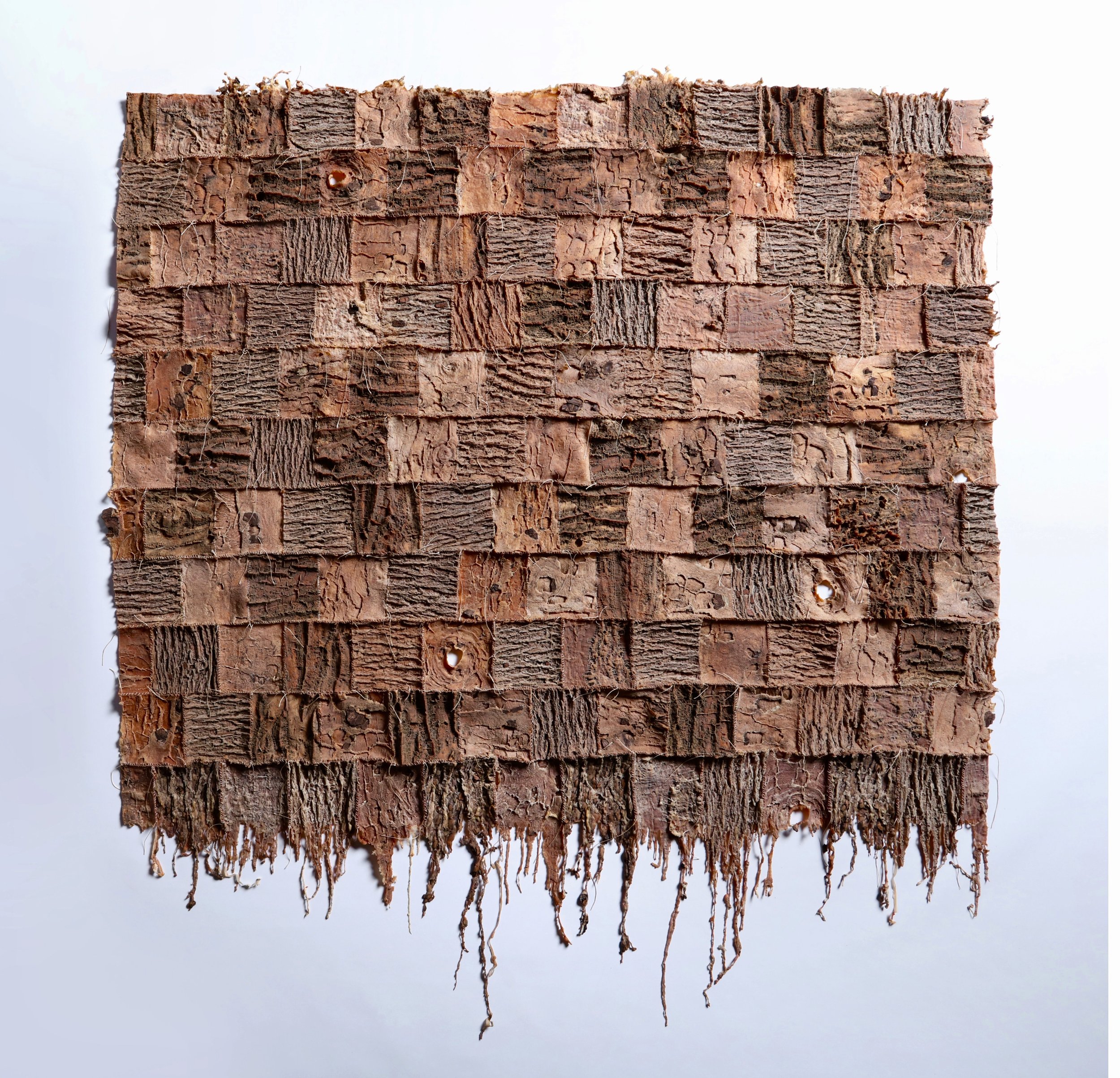 Encoded Messages, 2025, natural latex, hemp, 84"x78