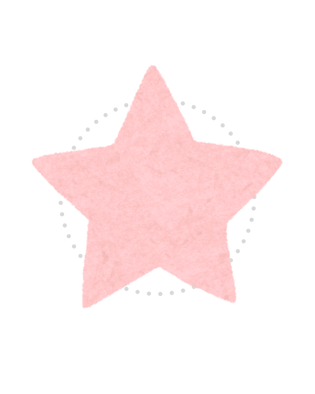 Pink star-shaped plush pillow with a textured surface