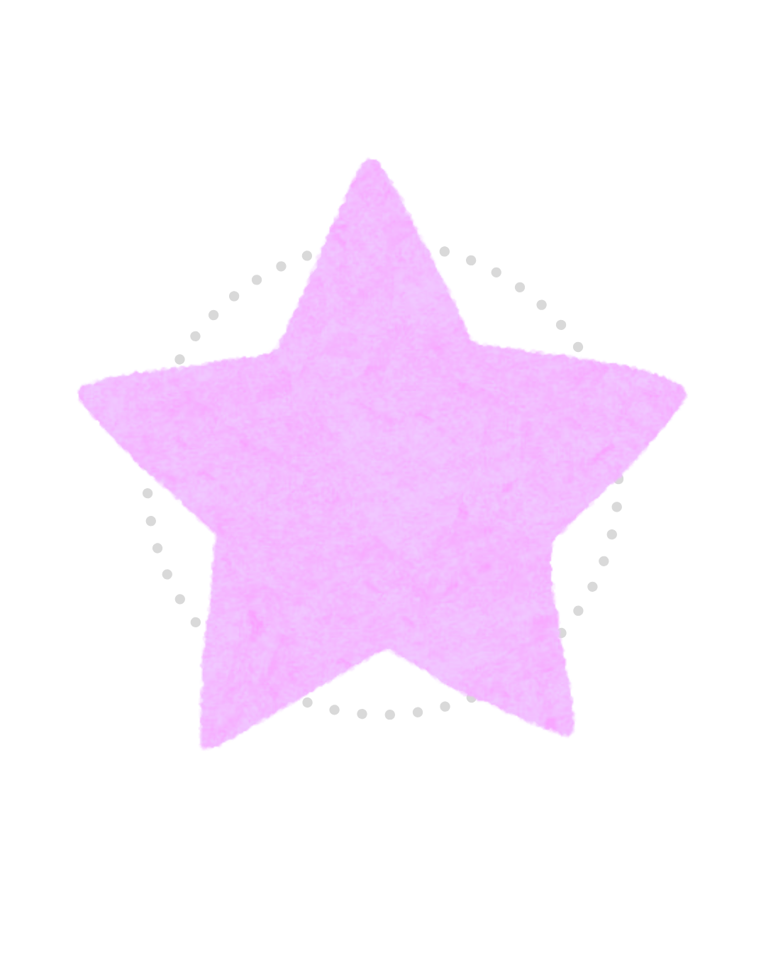 Pink star-shaped decoration against a black background.