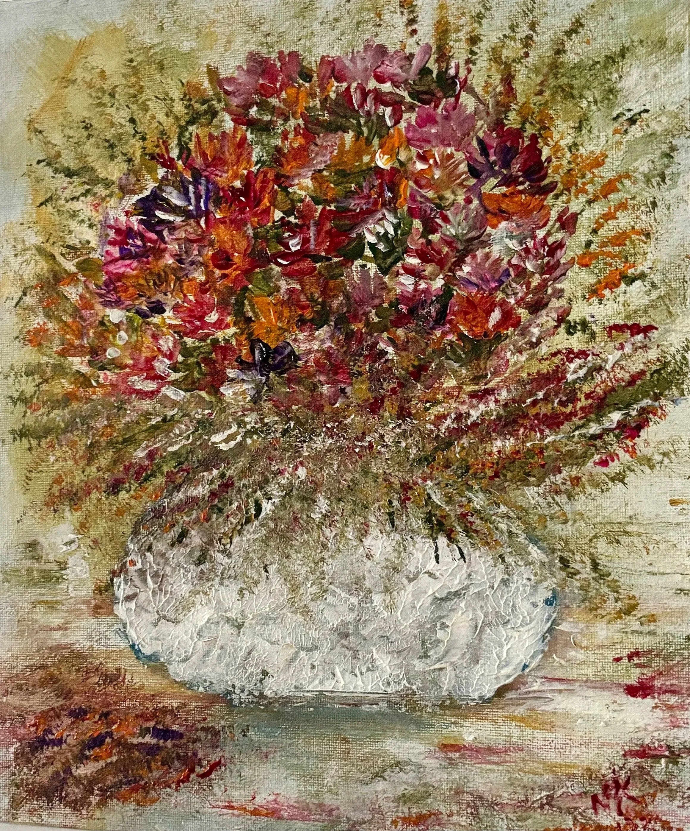 Wild Flower Bouquet in white vase