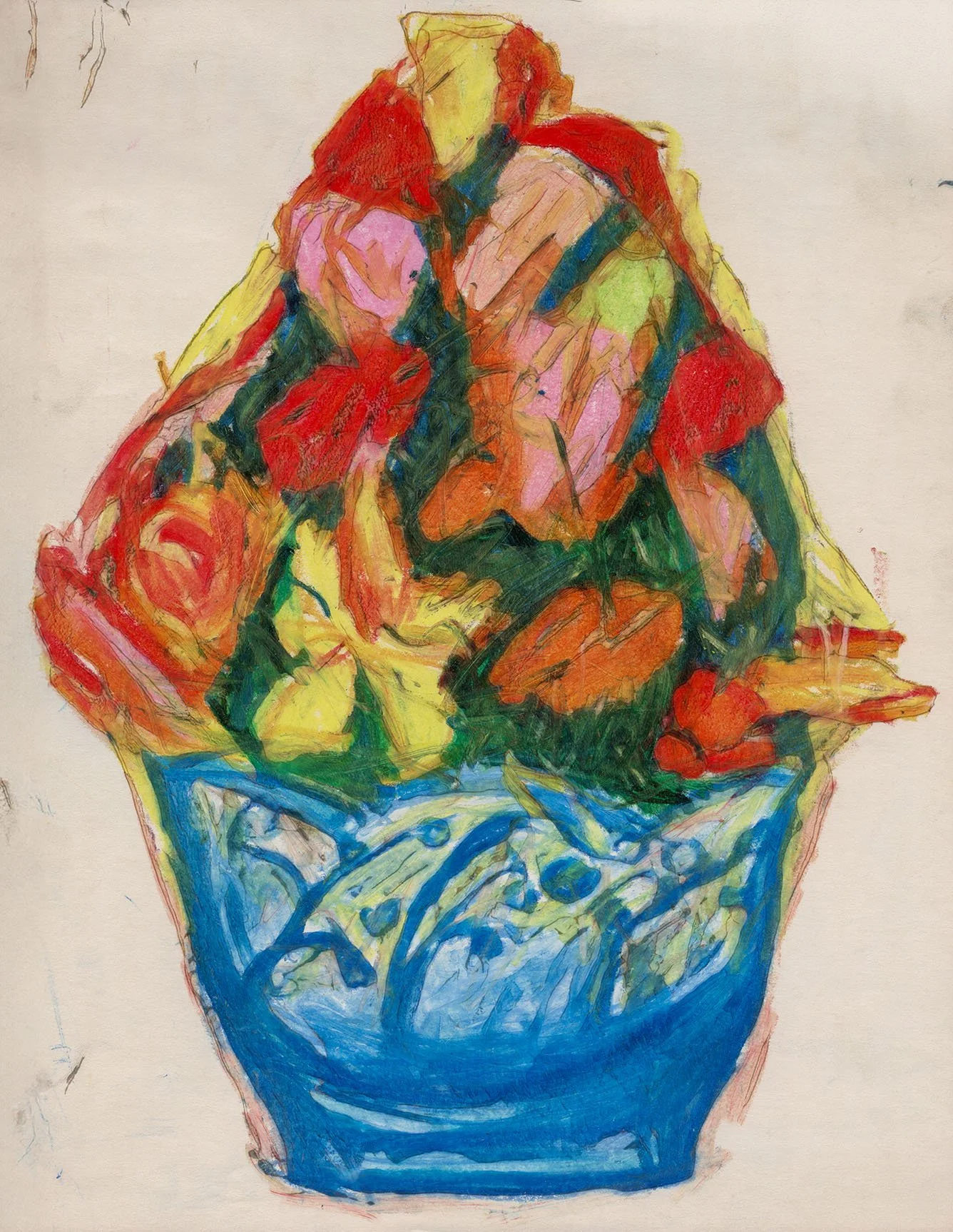 Untitled, 1998. Oil pastel on paper. 11” x 17"