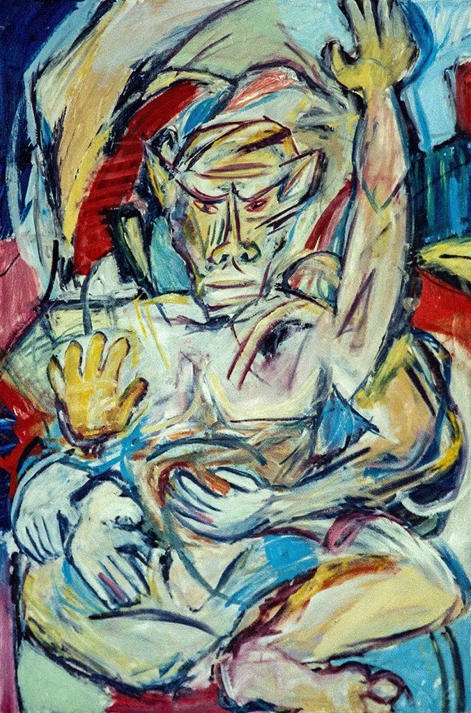 Homon, 1985. Oil on canvas. 24”x 40"