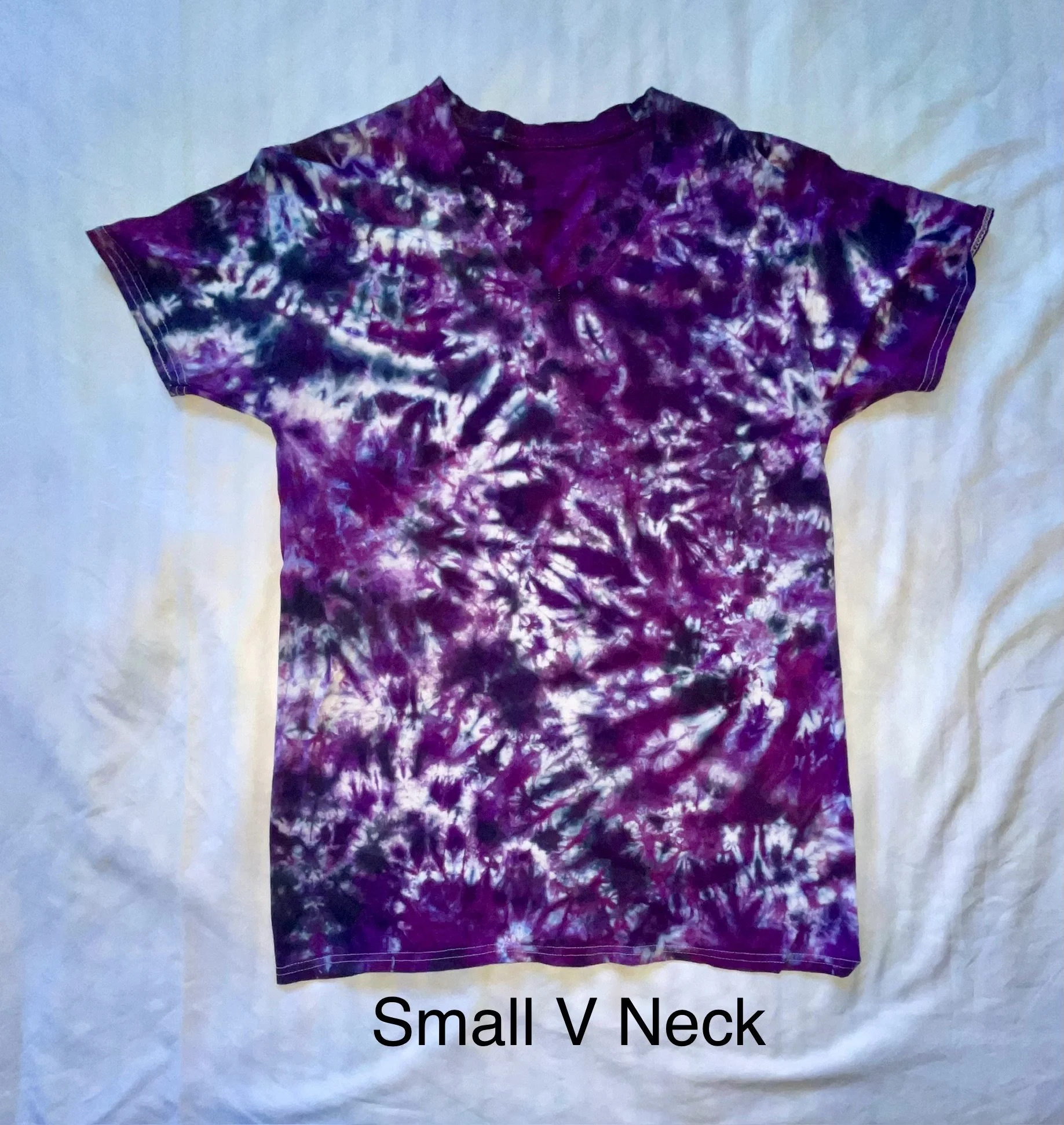Small V Neck Tie Dye T Shirt