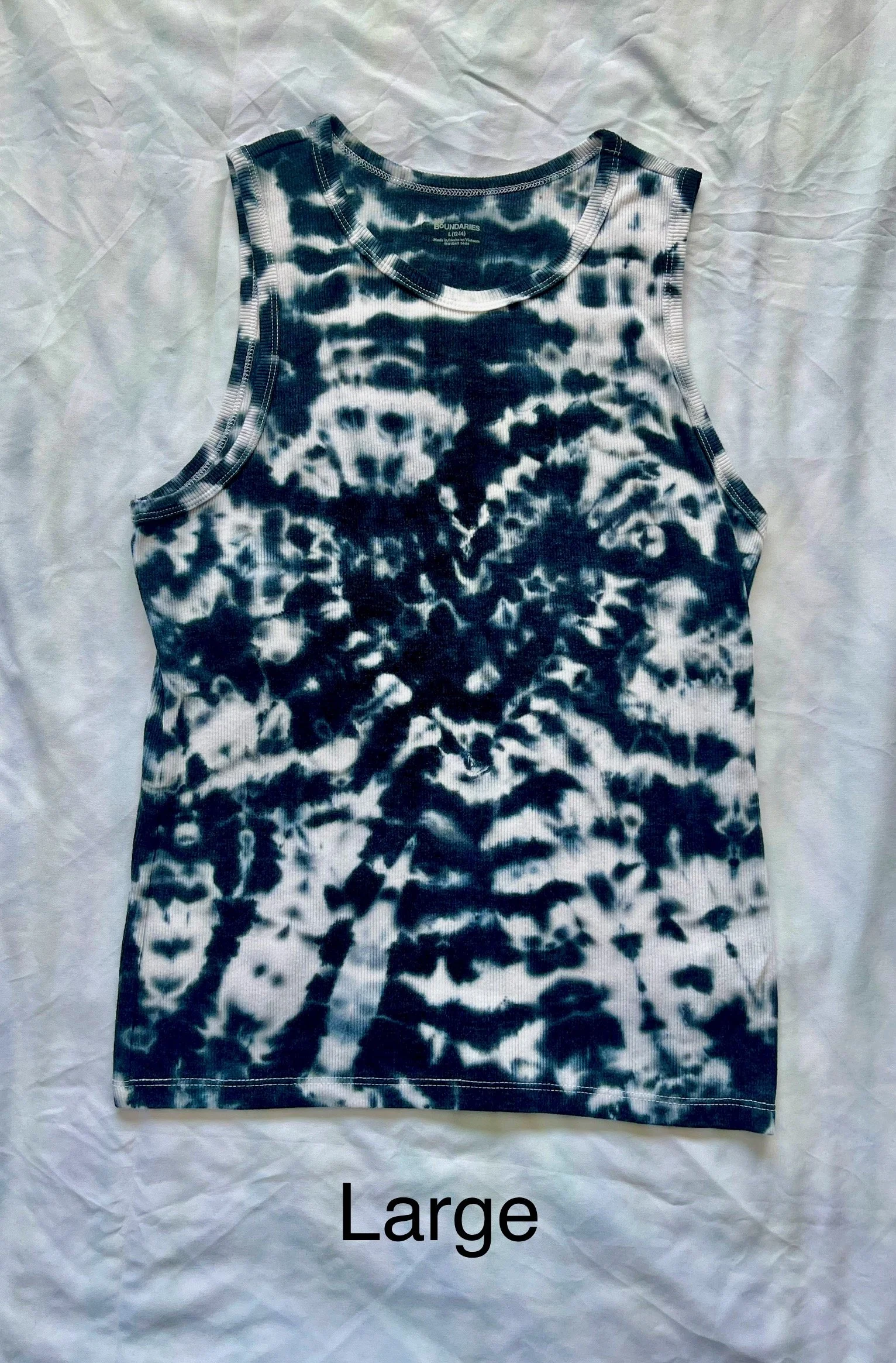 Large Black and White Tank Top