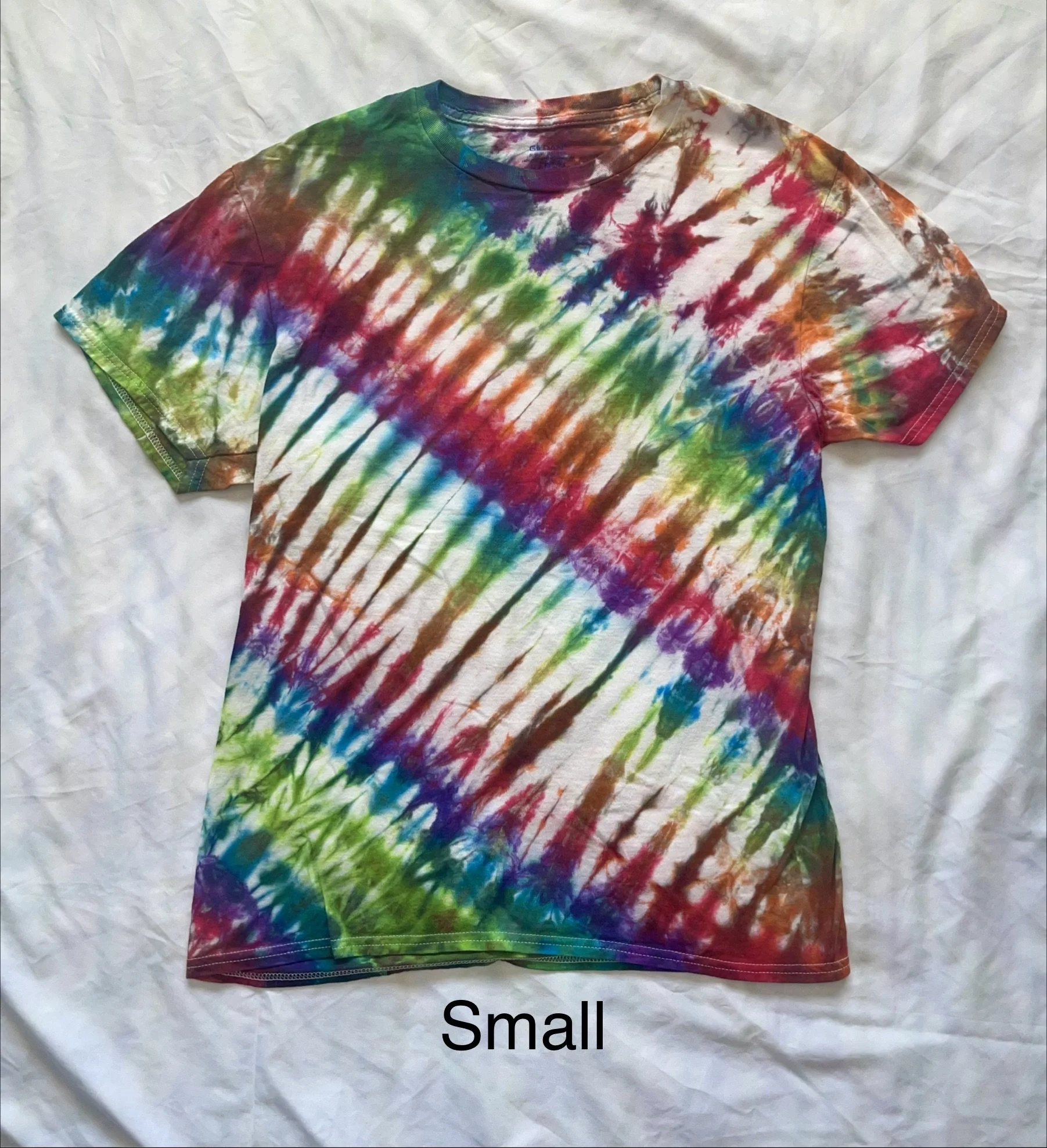 Small Rainbow Tie Dyed T Shirt