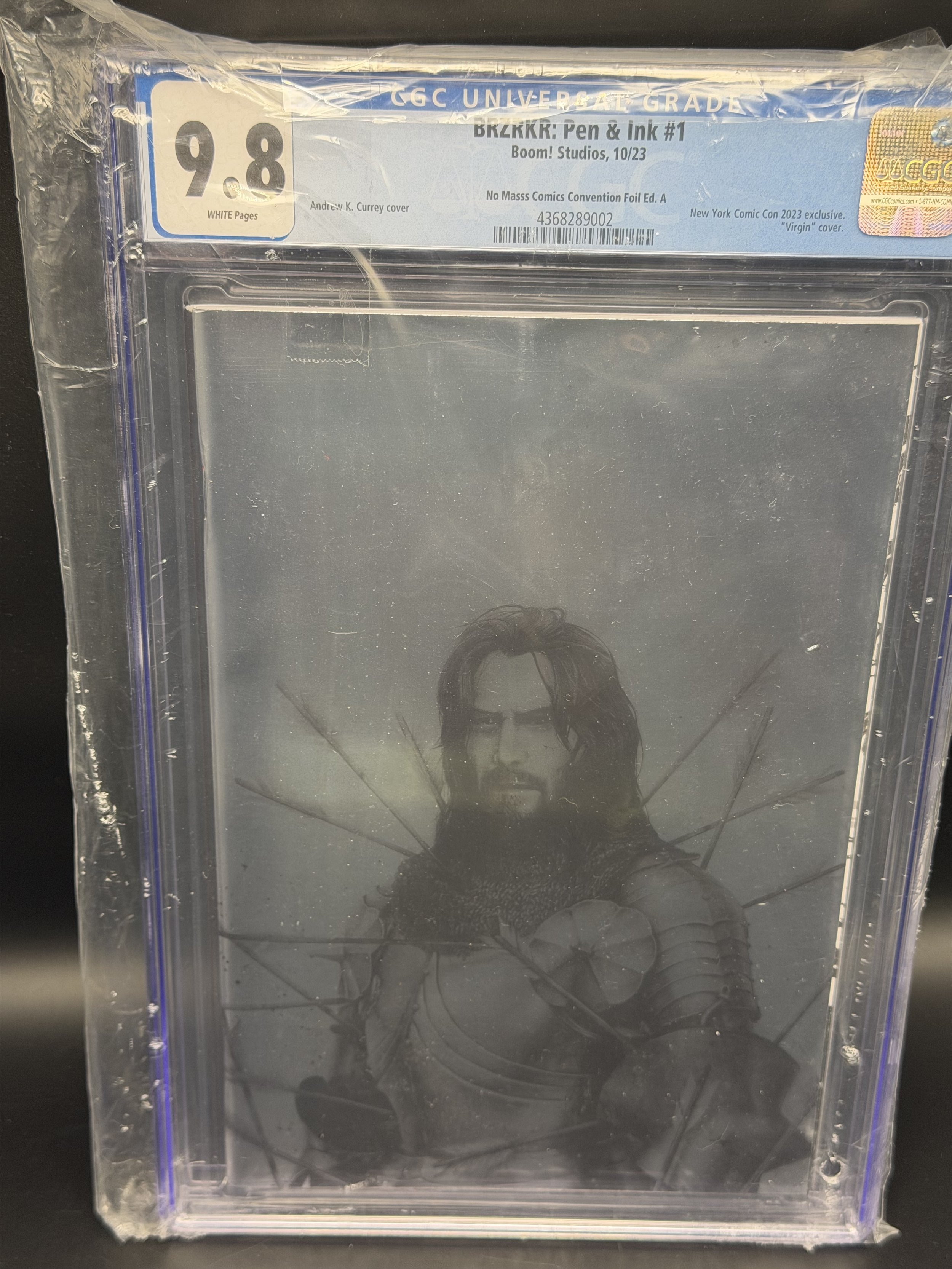 BRZRKR: Pen & Ink #1 (2023) – No Mass Comics Convention Foil Edition A / NYCC exclusive – CGC 9.8 Universal