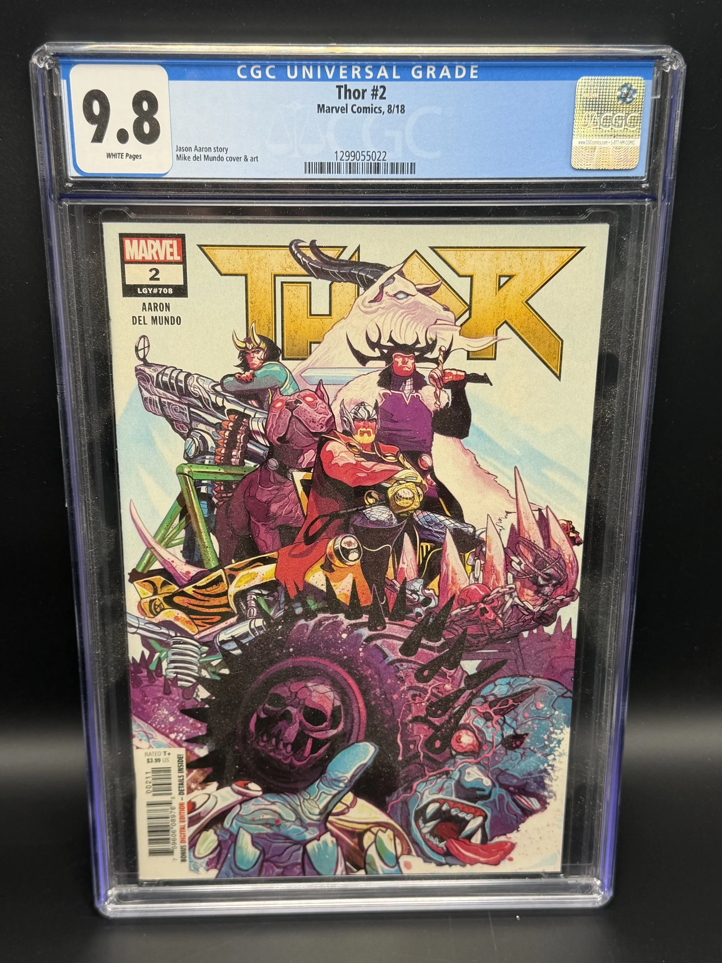 Thor #2 (2018) Mike del Mundo — Universal 9.8 — CGC 1299055022