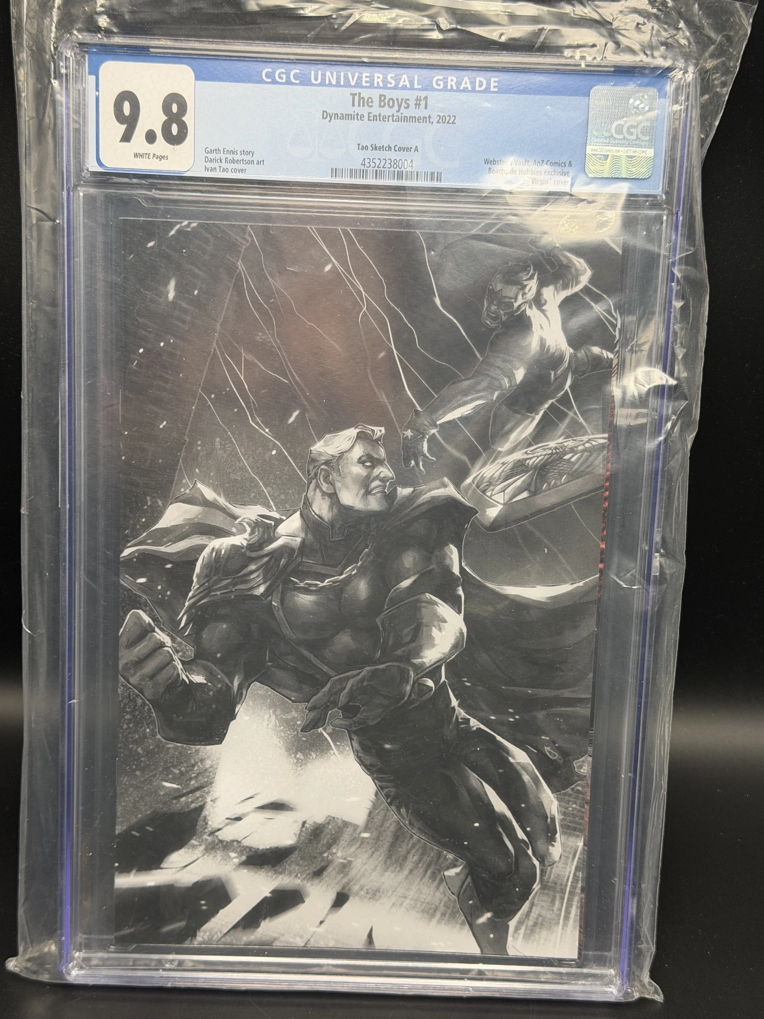 The Boys #1 (2022) Tao Sketch Cover A — Universal 9.8 — CGC 4352238004