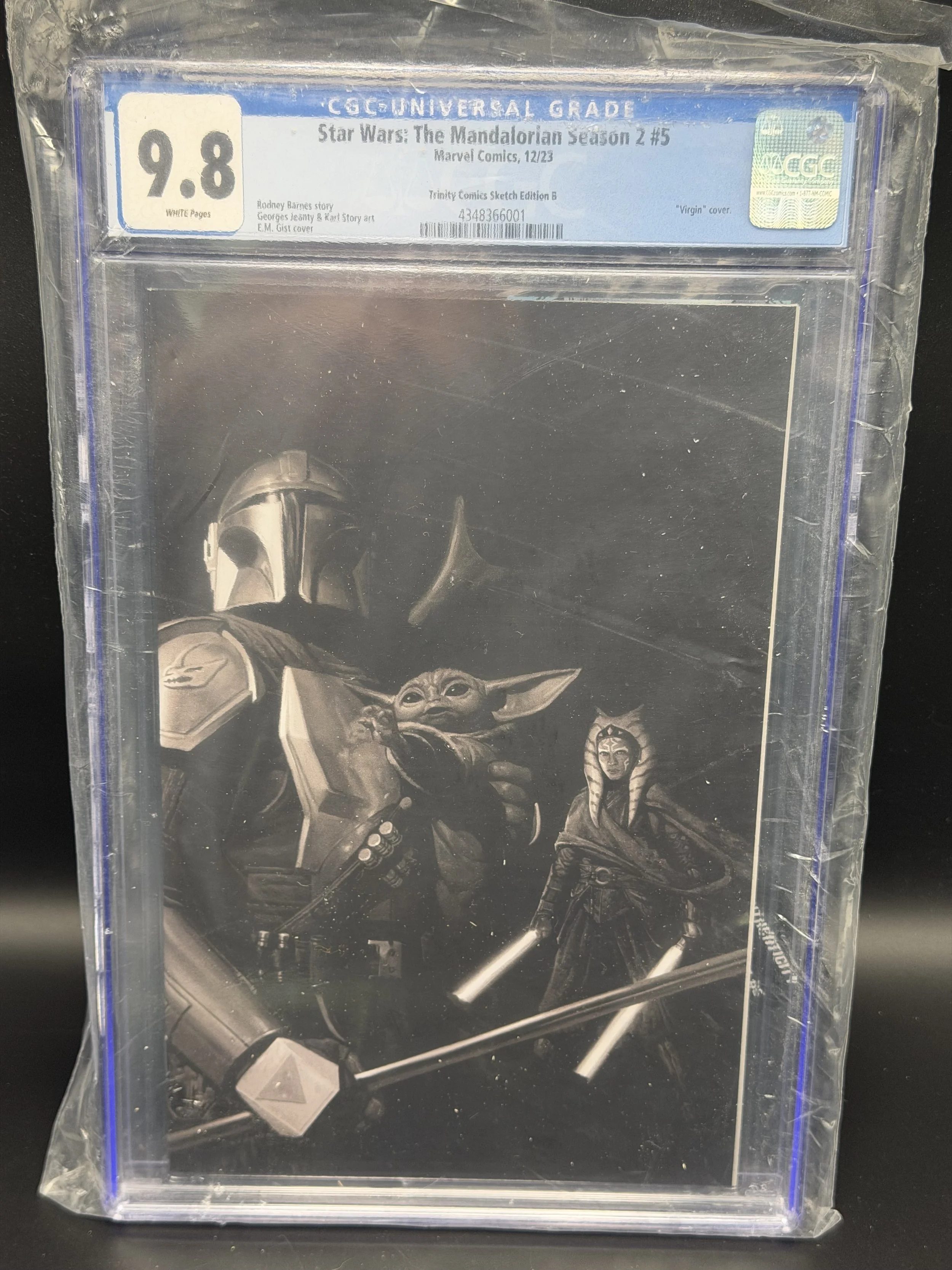 Star Wars Mandalorian Season 2 #5 Trinity Sketch B — Universal 9.8 — CGC 4348366001