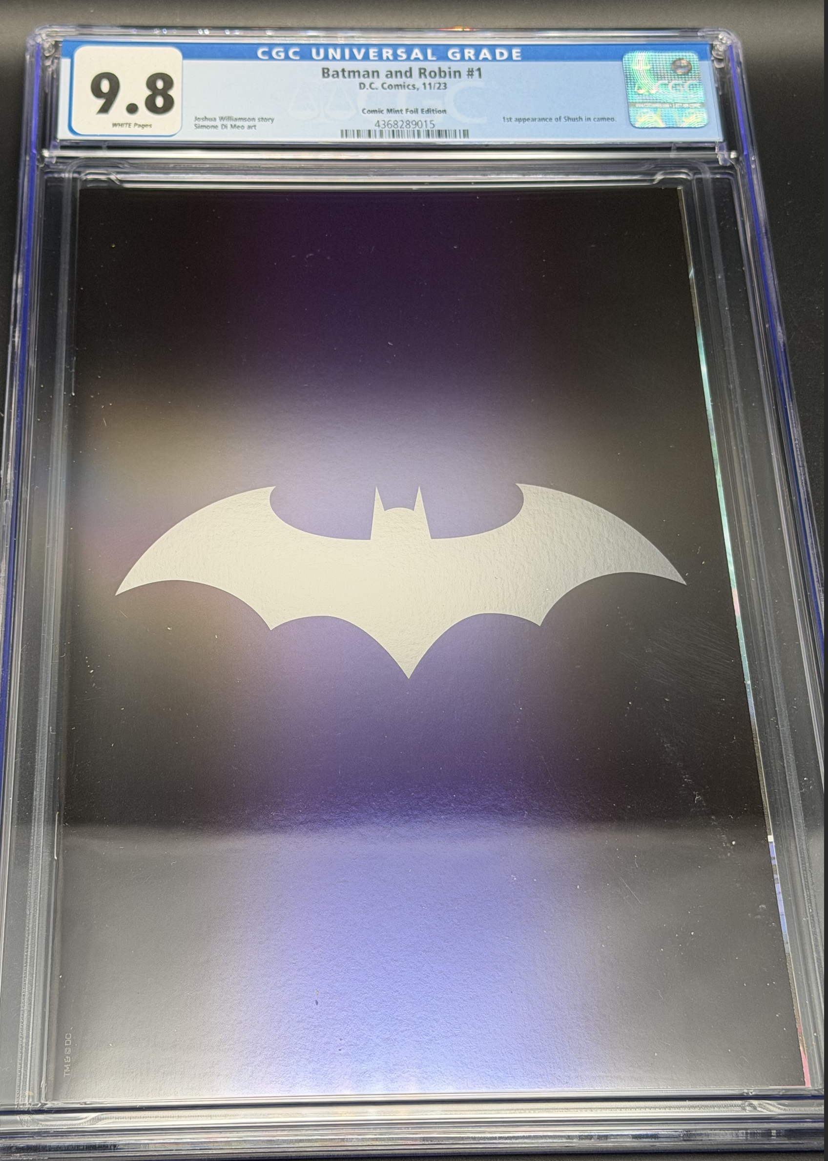 Batman and Robin #1 (2023) – Comic Mint Foil Edition / Simone Di Meo cover – CGC 9.8 Universal – Cert 4368289015