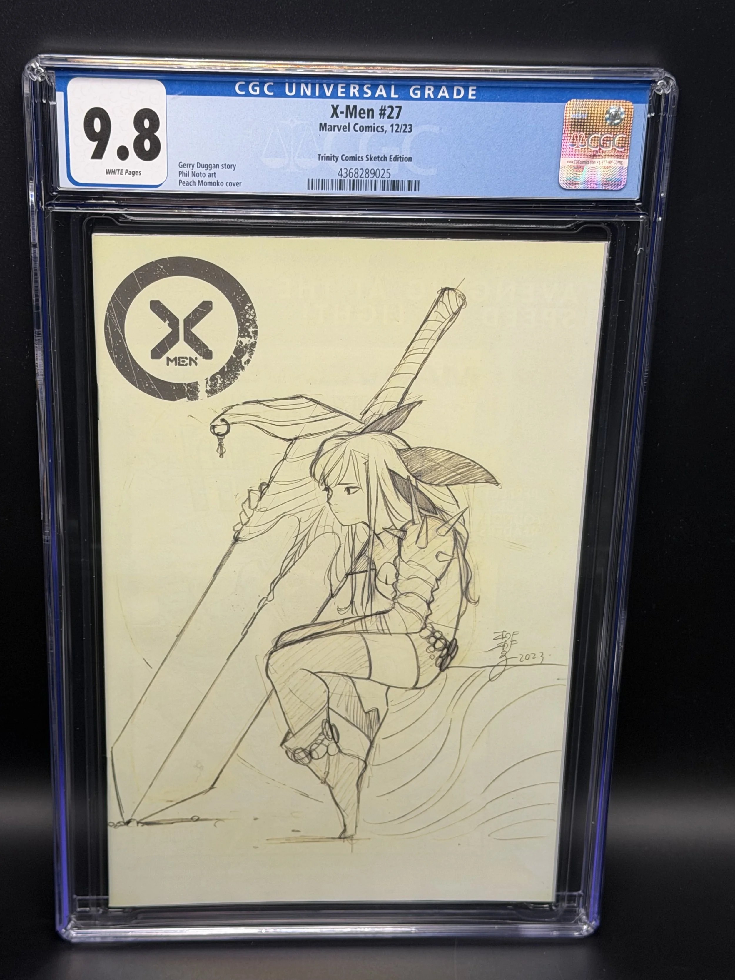 X-Men #27 (2023) – Trinity Comics Sketch Edition / Peach Momoko cover – CGC 9.8 Universal – Cert 4368289025
