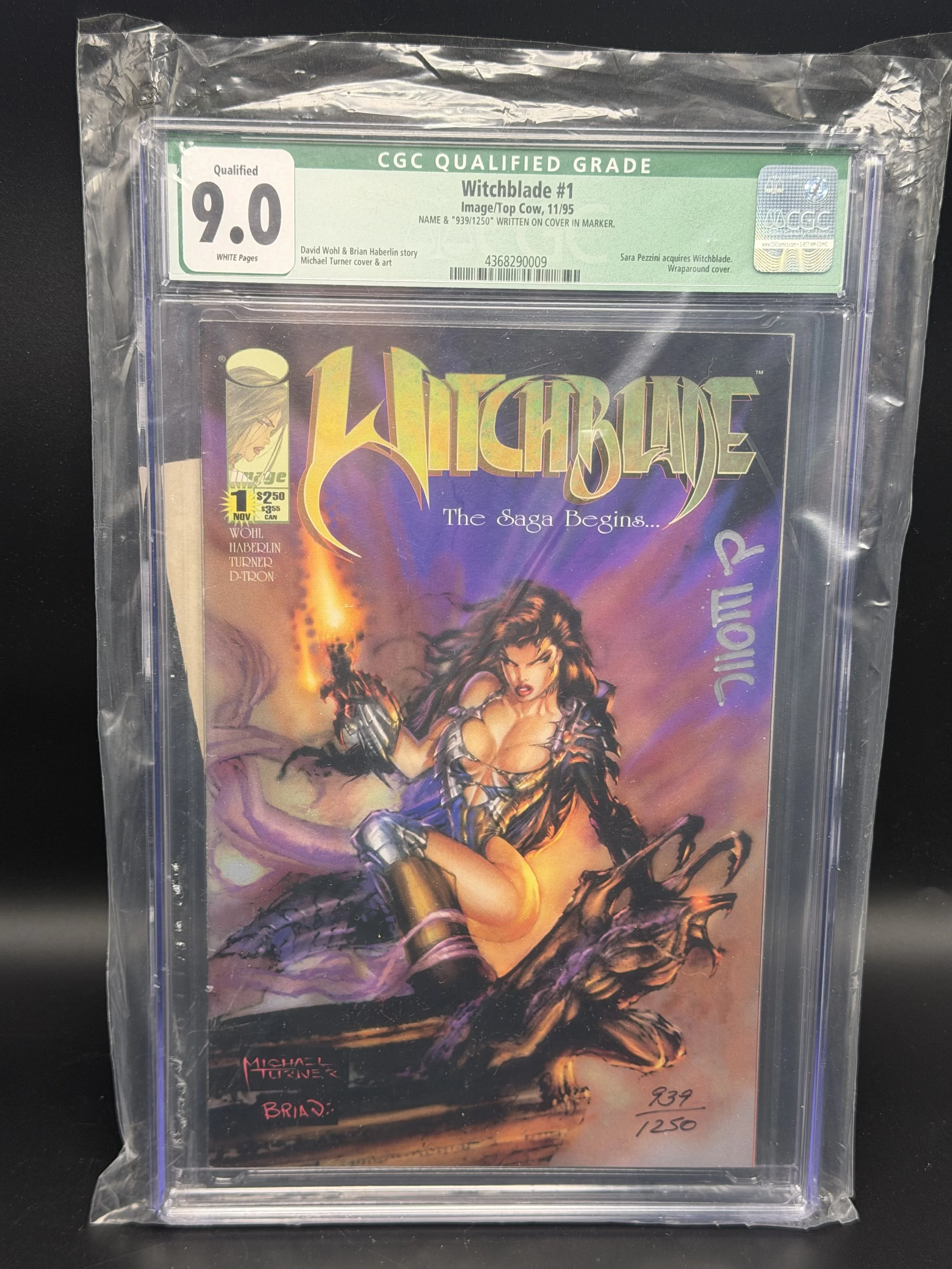 Witchblade #1 (1995) Wraparound — Qualified 9.0 — CGC 4368290009