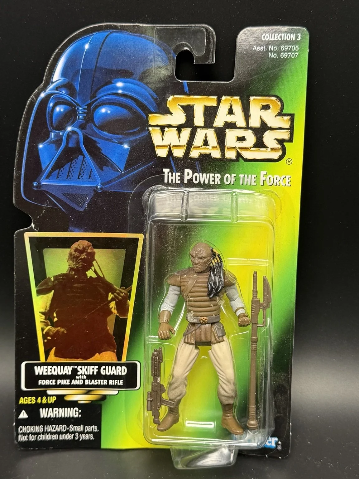 Star Wars The Power of the Force Weequay Skiff Guard – Force Pike and Blaster Rifle