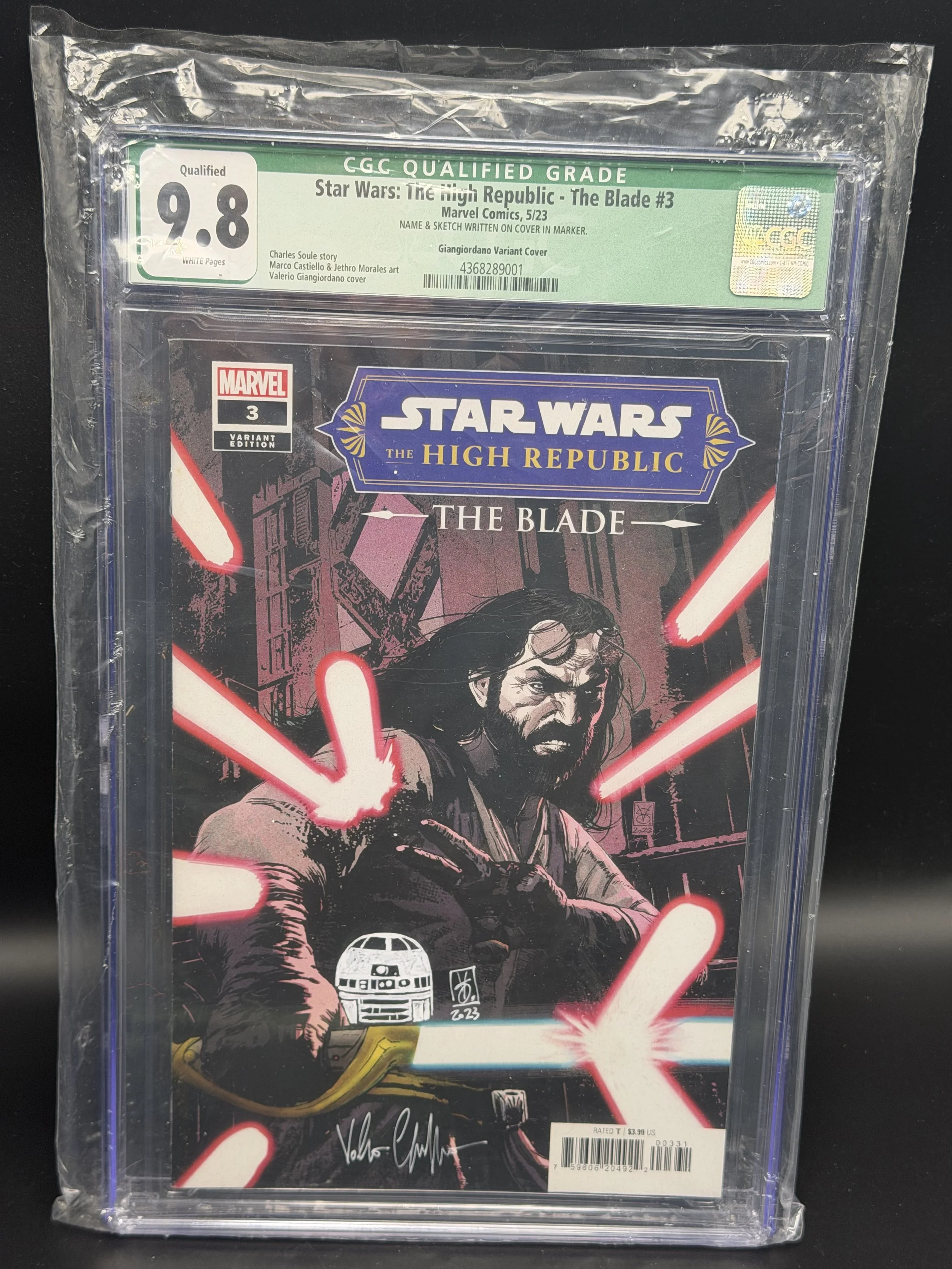 Star Wars The High Republic The Blade #3 Giangordano — Qualified 9.8 — CGC 4368289001