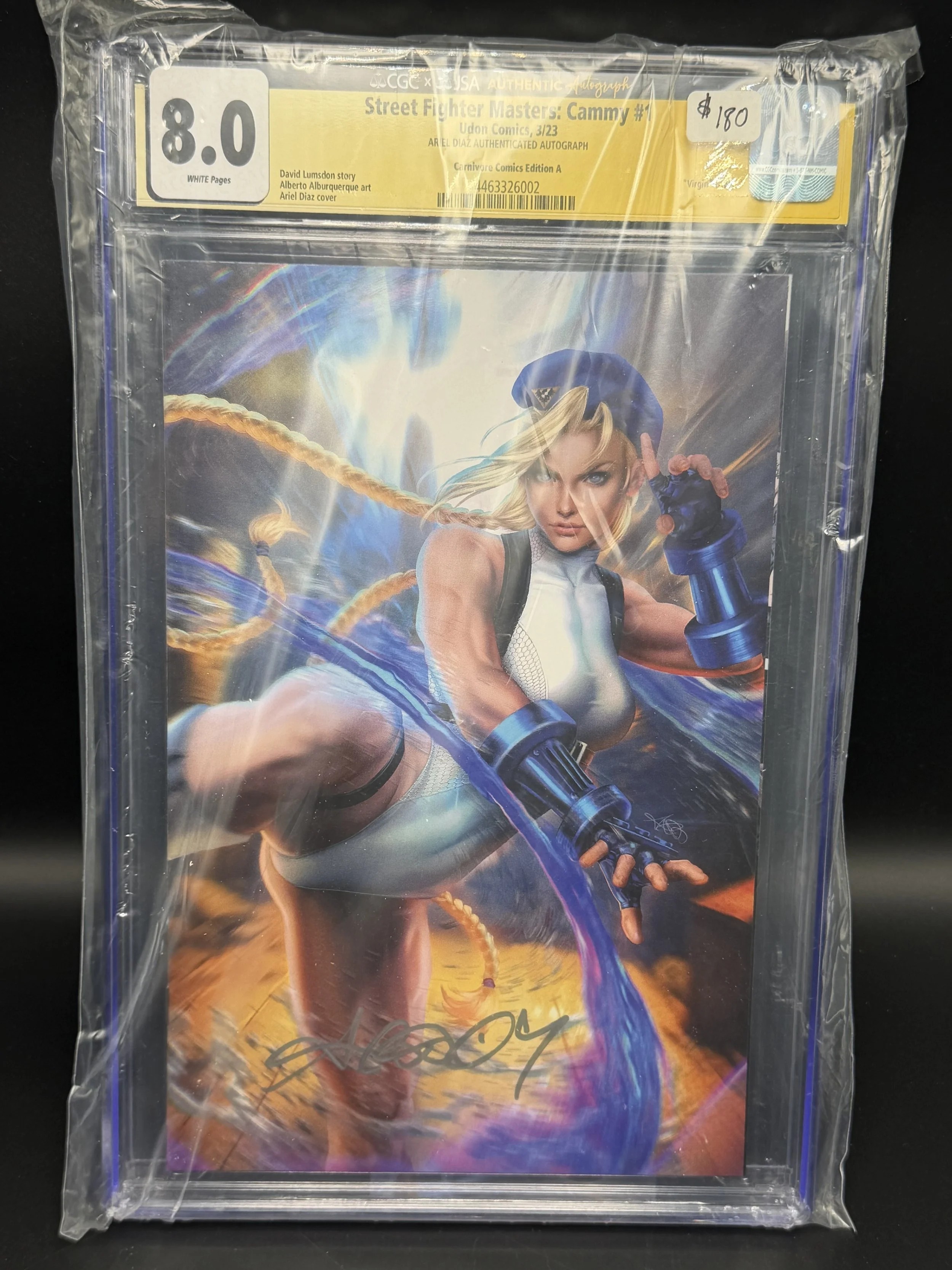 Street Fighter Masters Cammy #1 Ariel Diaz Autograph — CGC/JSA 8.0 — CGC 463326002