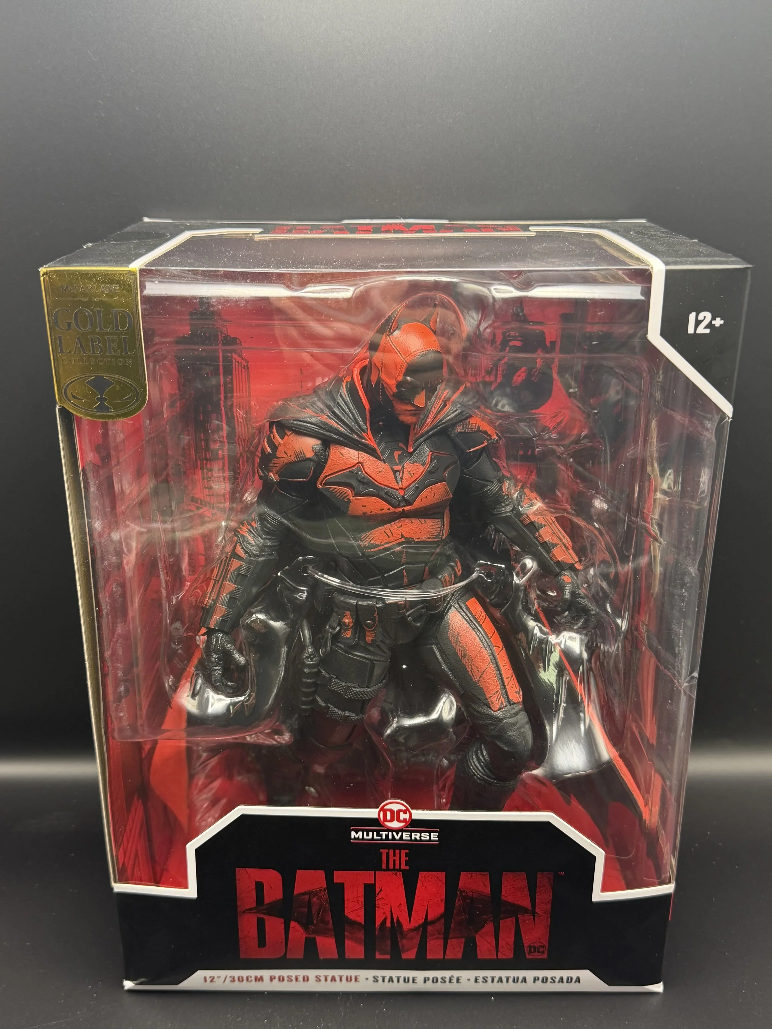 McFarlane The Batman Red & Black Gold Label 12-Inch Posed Statue