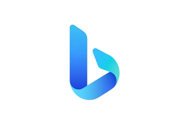 Modern, stylized blue logo with gradient coloring.