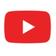 YouTube play button logo with red background and white play icon