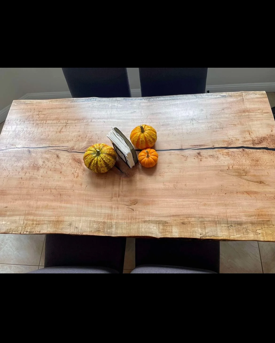 Just in time for the holidays. Small breakfast nook maple dining table. #wood #woodworking #diy #customfurniture #liveedge #interiordesign #carpentry #carpenter #diningroom #diningtable