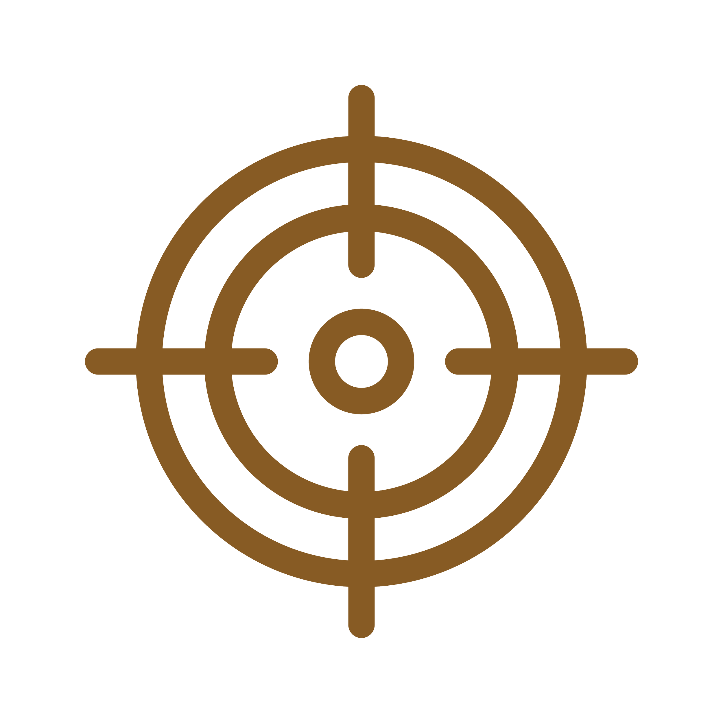 Target logo with concentric circles and an arrow pointing upwards in brown on a black background.