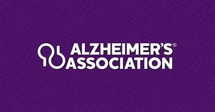 Alzheimer's Association logo on a purple background.