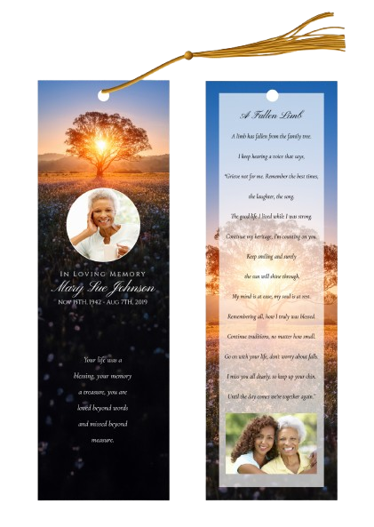 Memorial Bookmark