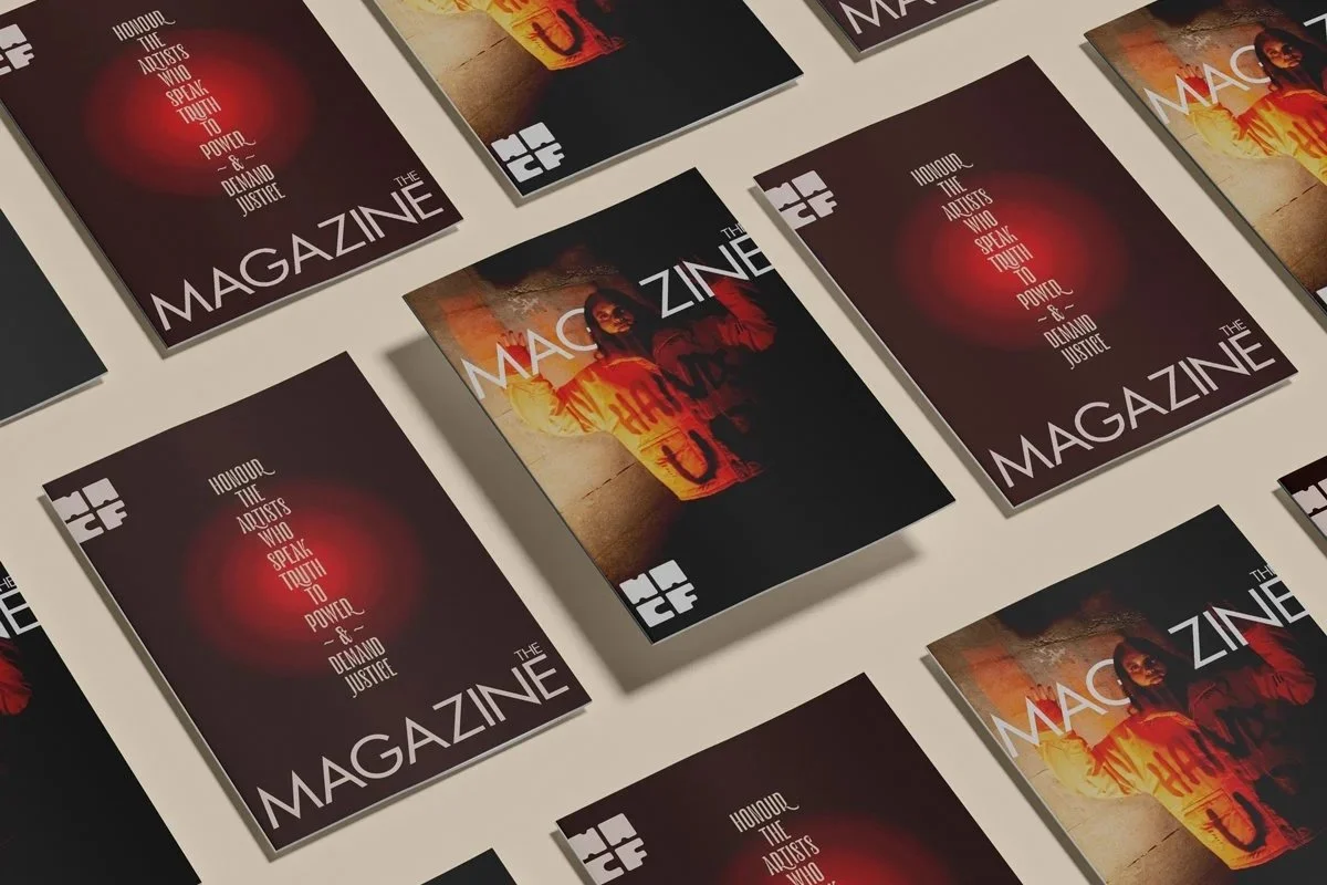 Mockup showing the cover of two different issues of "The Magazine" published by NACF.