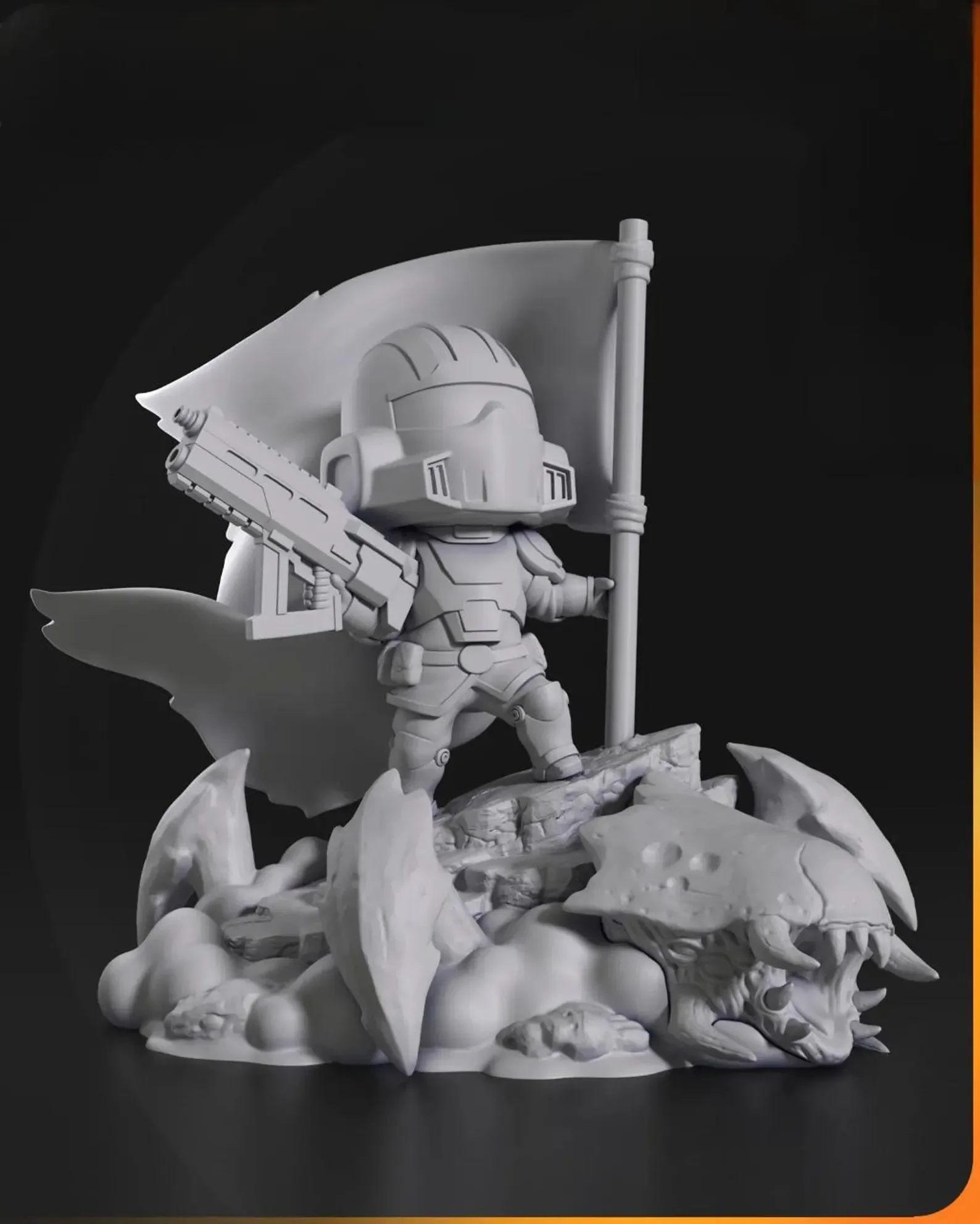 For Democracy!-Helldivers-Handpainted Collectible Statue