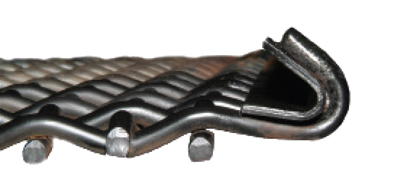 Close-up of a black metal folding hairbrush.