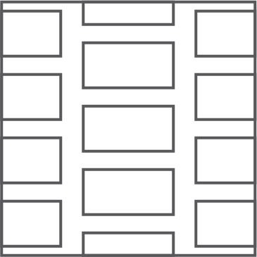 off-aligned rectangle pattern