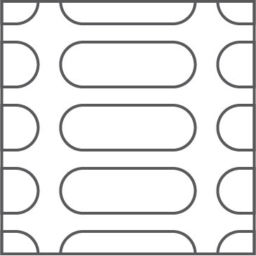 off aligned rounded rectangles pattern