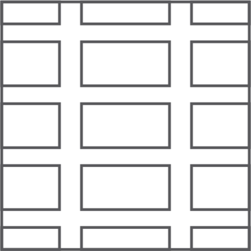 straight aligned rectangle pattern