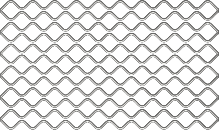 Close-up of a black metal wire mesh with a diamond pattern.