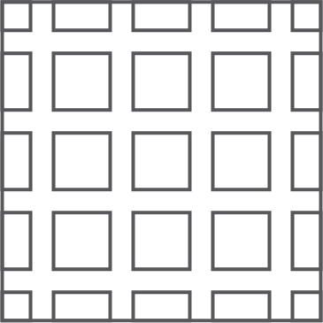 A 3x3 grid of empty squares within a black pattern background.