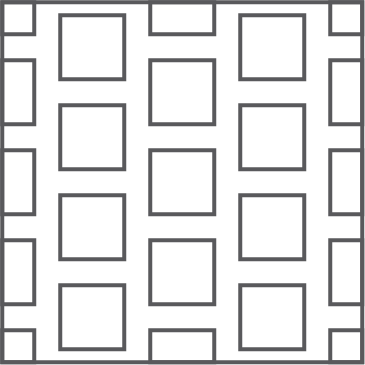 off-aligned square pattern