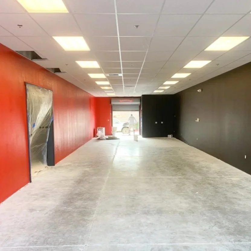 Interior gym renovation in progress at a local fitness center.